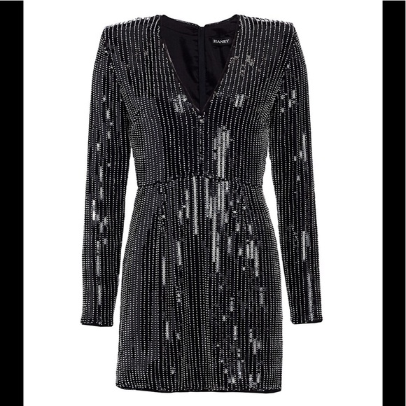 Haney Carlotta V-Neck Sequin Mini Dress - Picture 3 of 13